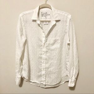 FRANK and EILEEN “white fish” linen button up